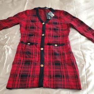 Red and black plaid dress